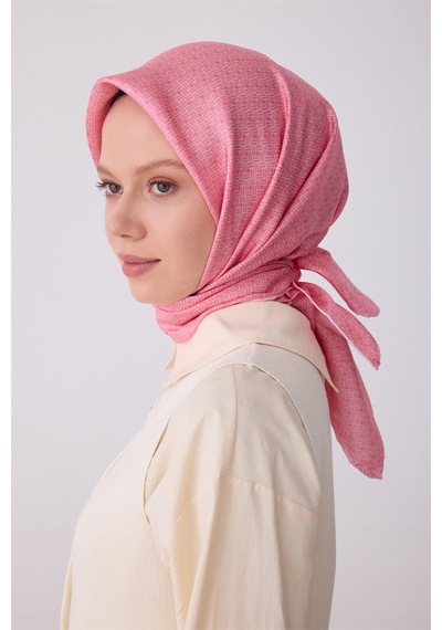 Belli İpek Eşarp - 4317-55 Pembe Twill
