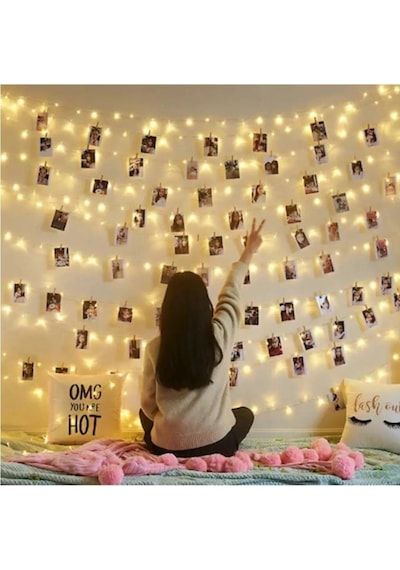 5 Metre Peri Led + 25 Renkli Mandal Sarı