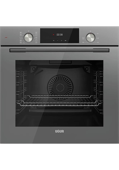 Uğur UAF 6011D GCPET A Enerji Sınıfı 10 Programlı Fry Art Ankastre Fırın Gri
