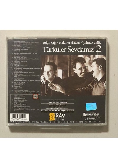 Tolga Sağ-erdal Erzincan-yılmaz Çelik Türküler Sevdamız 2 Cd Jelatininde Sıfır Cd