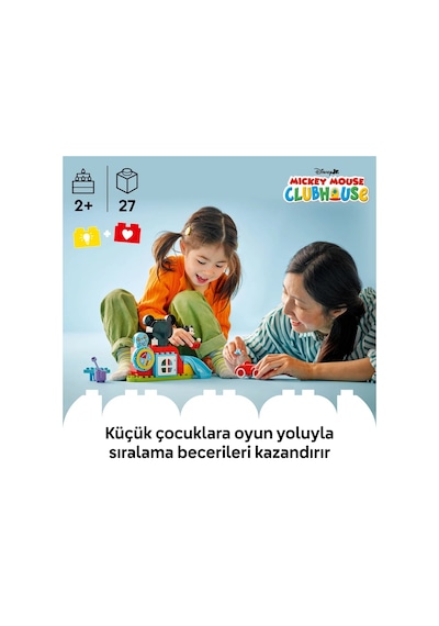 LEGO® DUPLO® | Disney Mickey Fare’nin Kulüp Evi ve Arabası 10454 - 2 Yaş ve Üzeri Çocuklar için Eğitici Oyuncak Yapım Seti (27 Parça) LEGO® DUPLO® | Disney Mickey Fare’nin Kulüp Evi ve Arabası 10454 - 2 Yaş ve Üzeri Çocuklar için Eğitici Oyuncak Yapım Seti (27 Parça)