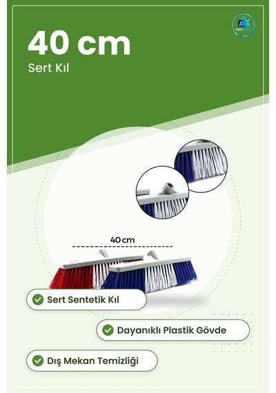 Sert Bahçe Çalı Fırçası 40 Cm Sentetik Kıl Dayanıklı Plastik Dış