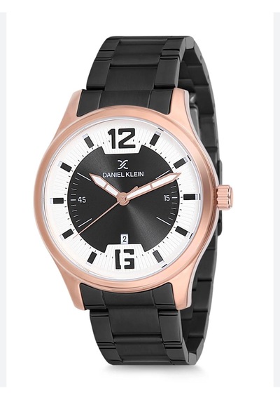 Daniel Klein Dk-16679 Siyah Takvimli Çelik Kordon 3 Atm 2 Yıl Garantili Erkek Kol Saati Rose Gold