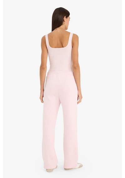 Defacto Straight Fit Basıc Cepli Yüksek Bel Eşofman Altı B8571AX25SP Pembe