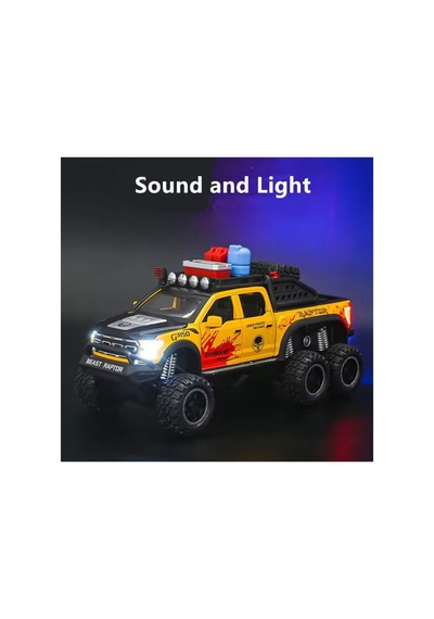 Ford Raptor F150 1:28 Diecast Metal Pikap Egzoz Dumanlı Model 21.5 Cm Uzunluk Karışık