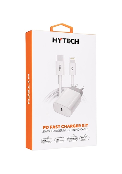 Hytech Hy-xe40pd Pd Kablo Seti 1pd 20w Hızlı Ev Şarj Adaptör Kdo