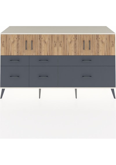 Hyperion Konsol 4 Raflı 6 Çekmeceli 4 Kapaklı 176x44x99 Aytaşı-ça Aytaşı-çam/antrasit Hyperion Konsol 4 Raflı 6 Çekmeceli 4 Kapaklı 176x44x99 Aytaşı-ça Aytaşı-çam/antrasit