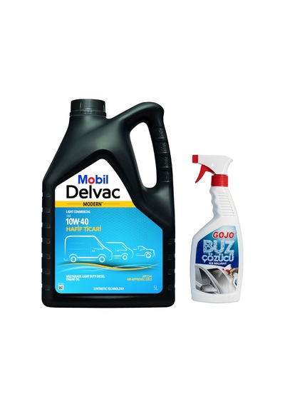 Mobil Delvac Modern LC 10W40 Hafif Ticari Motor Yağı 5 L + Gojo Buz Çözücü