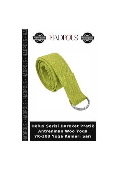 Delux Serisi Hareket Pratik Antrenman Woo Yoga Yk-200 Yoga Kemeri Sarı