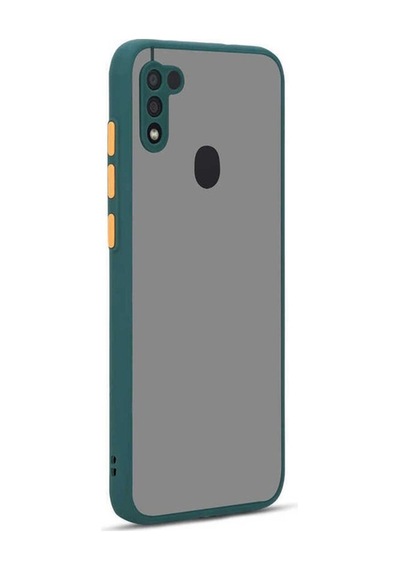 Galaxy A11 Kılıf Zore Hux Kapak Koyu Yeşil