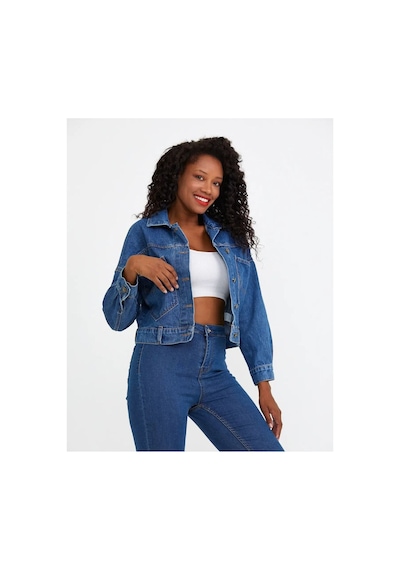 Zdnjeans Kadın Denim Kot Ceket Mavi