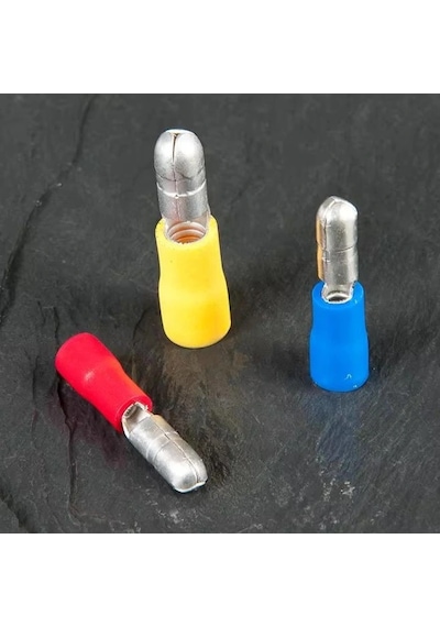 Tbe-1040 0.5-1.5mm2 İzoleli Soket Tipi Erkek Terminal Kablo Ucu Kırmızı 100 Adet