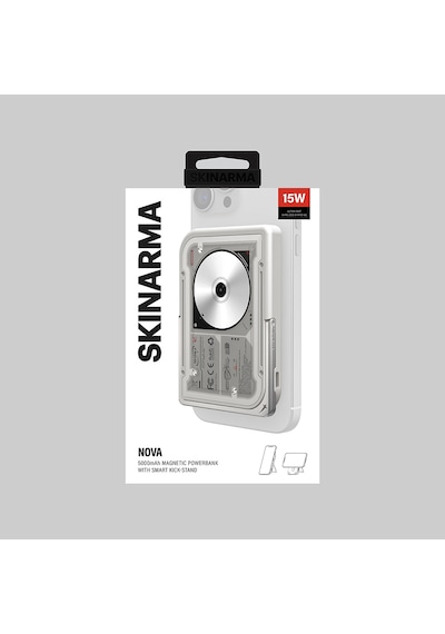 Skinarma Nexus Nova Kablosuz Ve Pd Hızlı Şarj Özellikli Standlı Powerbank 20w 5000mah Açık Gri
