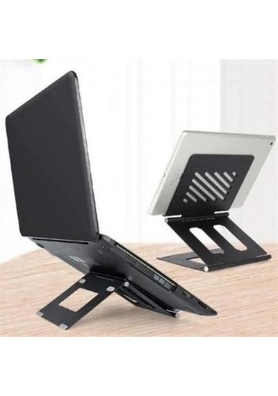 Petinka Ayarlanabilir Metal Dizüstü Destek Tabanı Katlanabilir Taşınabilir Laptop Sehpası Standı