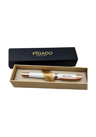 Pigado İsme Özel Kutulu Rose Detaylı Roller İmza Kalemi