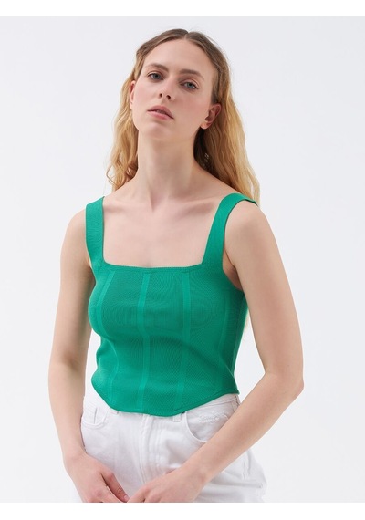 LOFT Long Crop Kadın Atlet Lf2031646 Q1.v1 Yeşil