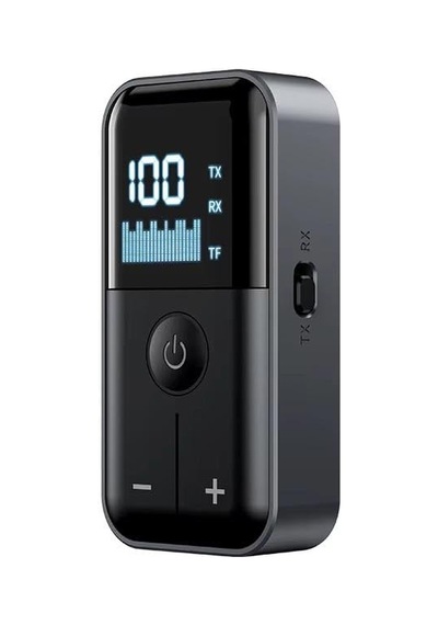 M20 2'si 1 Arada Bluetooth 5.4 Transmitter Ses Alıcı & Verici 3.5mm Aux, Micro Sd Kart Çalar, Led Ekranlı Kablos