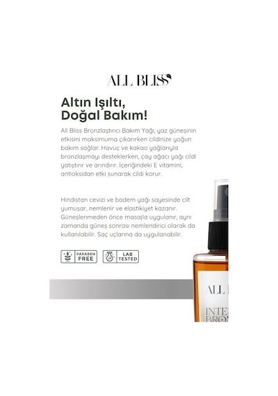 Bronzlaştırıcı Yağ 100 Ml
