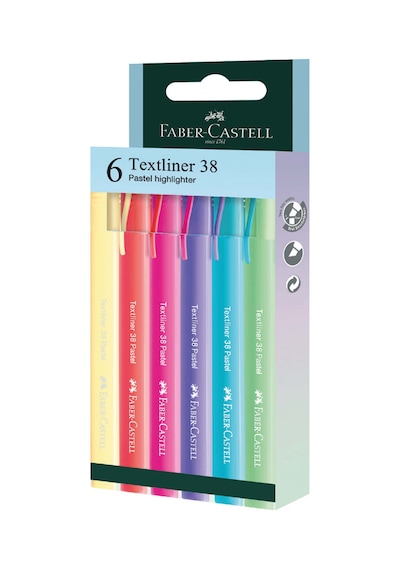 Faber Castell Fosforlu Kalem 38 Pastel 6 Renk Diğer