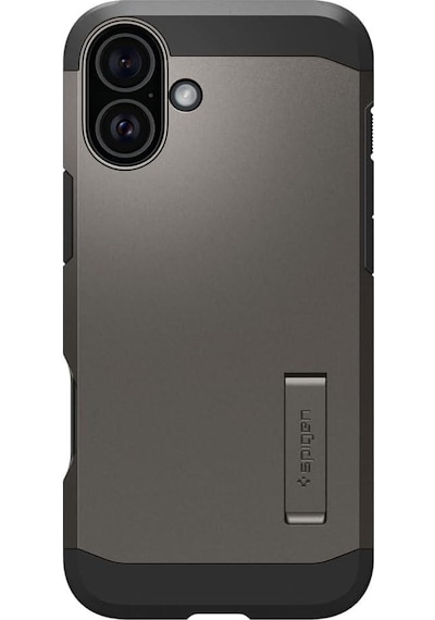Spigen Apple Uyumlu iPhone 16 Plus İle Kılıf Tough Armor Al Magfit Magsafe Özellikli Gun Metal