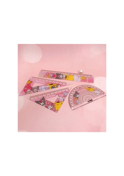 Mymelody Cetvel Seti 4 Lü Pembe