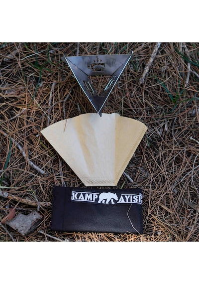Kamp Ayısı Barista Dripper Filtre Kahve Damıtıcı: Katlanır Paslanmaz Metal Kahve Demleme Aparatı