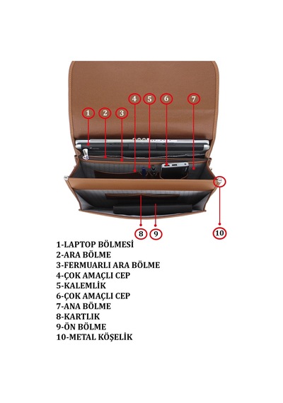 Case Club Kilit Mekanizmalı  Evrak Çantası 15,6 inç Laptop Bölmeli
