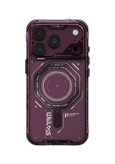 Apple Uyumlu iPhone 18 Pro Max Uyumlu Kılıf Skinarma M-safe Şarj Özellikli Airbag Tasarımlı Magma Kapak Bordo