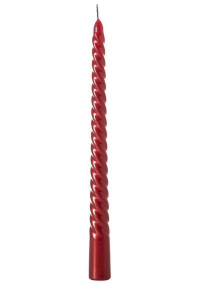 Mudo Home 2li Burgulu Şamdan Mum Bordo 25cm