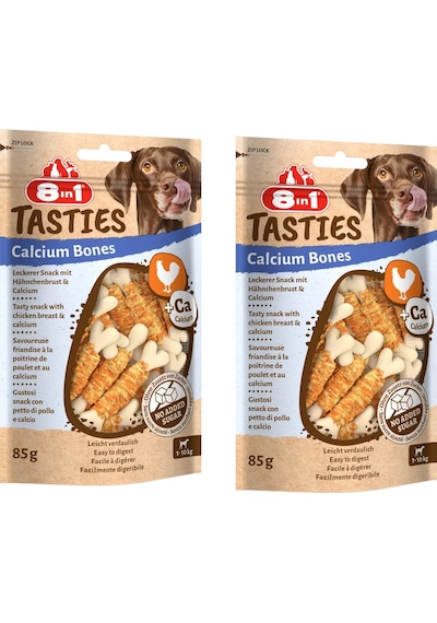 8in1 Tasties Calcium Bones Tavuk Sargılı Kemik Köpek Ödülü 85 Gr. X 2 Adet