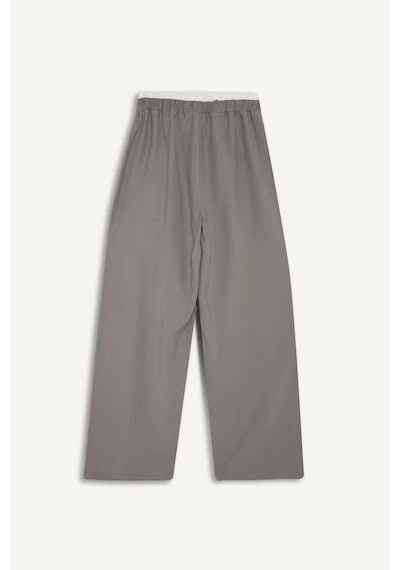 Defacto Baggy Fıt Çift Cepli Normal Bel Standart Boy Akışkan Kumaş Pantolon G2870AX25AU