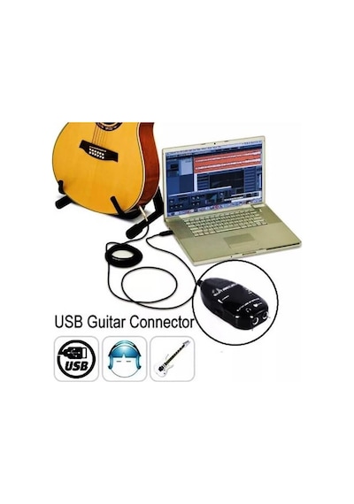 Usb Gitar Guitar Link Kablosu Kolay Kurulum 1 Metre