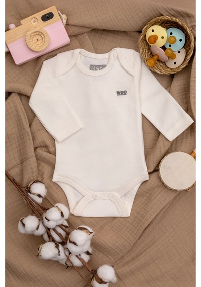 Woo Baby Ekru Uzun Kollu Body-zıbın 6-9m 68 Cm ekru