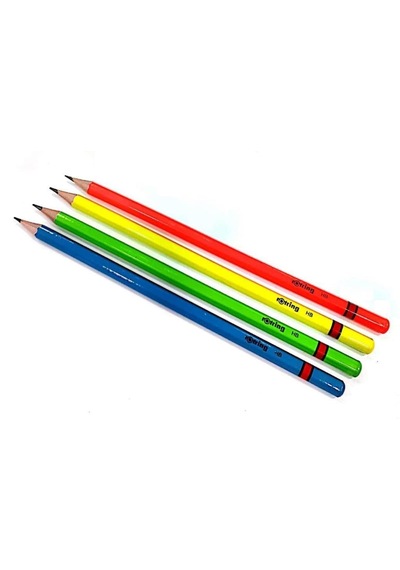 Rotring 4 Adet Kurşun Kalem Yeşil,mavi,sarı,turuncu