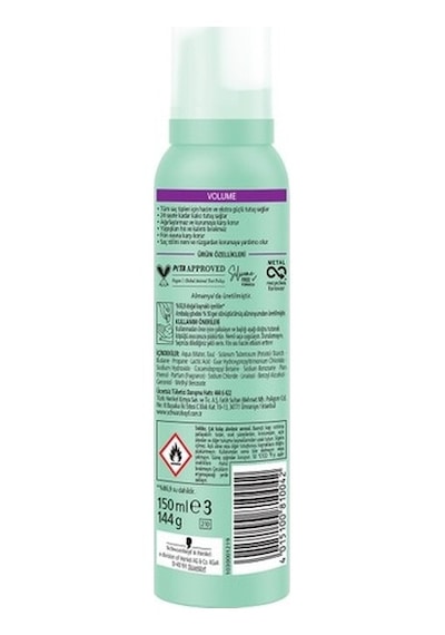 Taft Saç Köpüğü No:3 Volume Extra Güçlü 150ml