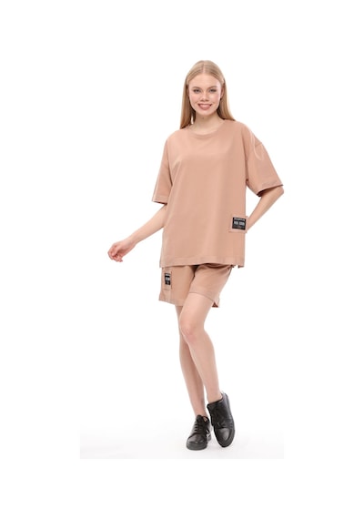 Hgfashion İkili Şort Tişört Takımı Kahverengi