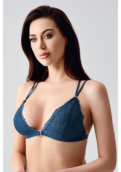 Newbra Kadın Kapsız Önden Açılan Bralet Sütyen - Lacivert