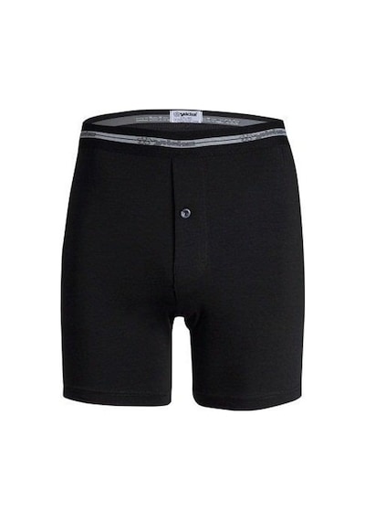 Yıldız 111 Siyah Likralı Uzun Boxer