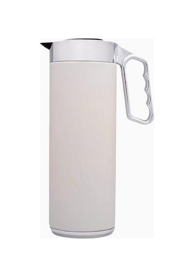 Roomours Cylinder Thermos 1l Matt Paslanmaz Çelik Çift Katmanlı Termos Termoslar Beige-silver Matt