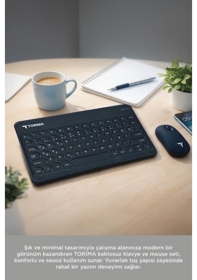 Torima TMK08  Bluetooth Kablosuz Klavye Mouse Seti Optik