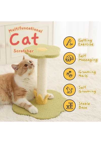 Kedi Tırmalama Direği, Kedi Ağacı Kedi Kulesi, Sisal Kaplı Tırmalama Direkleri Ve Çiçek Şekli Platformu İle Kap