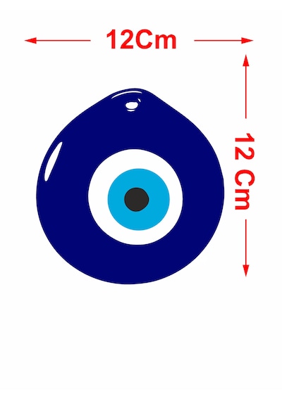 Nazar Boncuğu Sticker Araba Oto Motosiklet Karavan Sticker Etiket 00005 12X12 Cm