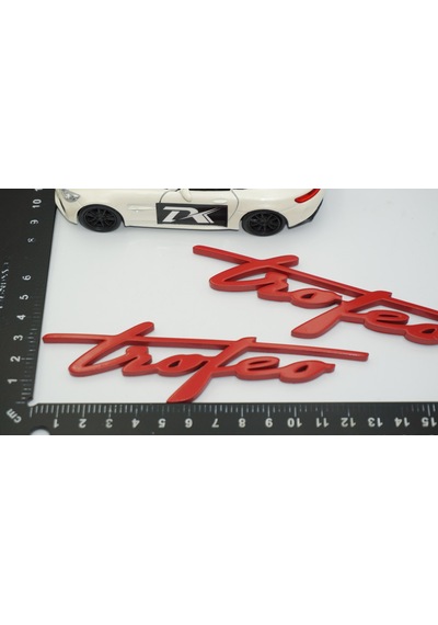 Dk Tuning Maserati Trofeo Çamurluk Kırmızı Yazı Logo Amblem