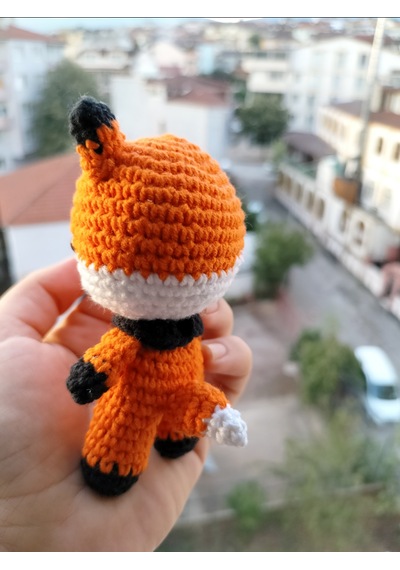 Amigurumi Tilki Anahtarlık Aksesuar Küçük Prens Tilkisi Oyuncak