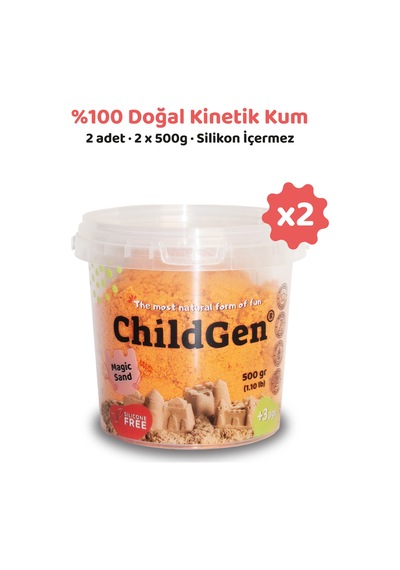 Doğal Kinetik Oyun Kumu 2x500gr - Turuncu