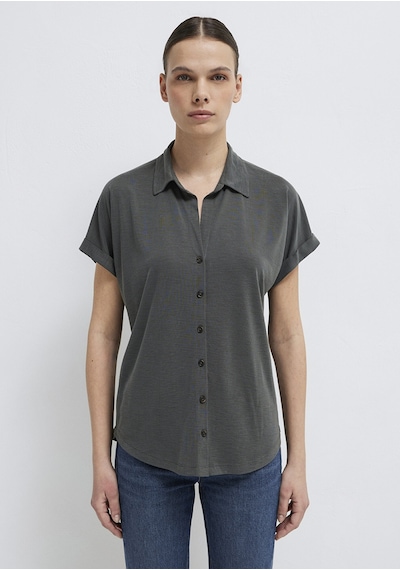 Mavi - Yeşil Tencel Liyosel Tişört 168081-71587 Yeşil