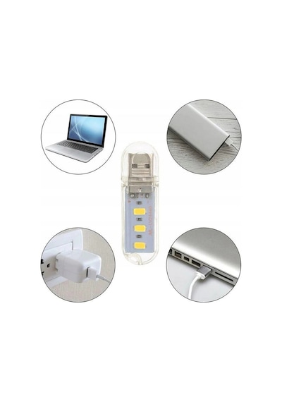 Portatif Mini Usb Led Işık Gece Okuma Kamp Lambası