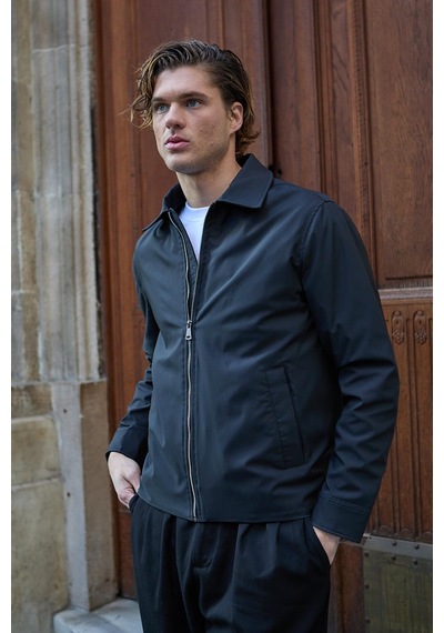Danger Erkek Su Geçirmez Mevsimlik Siyah Ceket Mont Siyah
