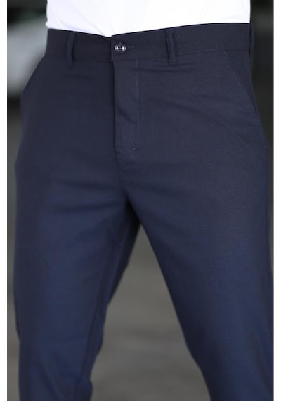 Bürke Erkek Lacivert Renk italyan Kesim Slim Fit Kaliteli Kumaş Pantolon
