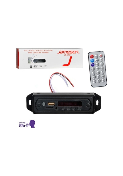 Jameson Js-4usb Oto Teyp Çevirici Bord 12v Bt/usb/sd/fm/aux